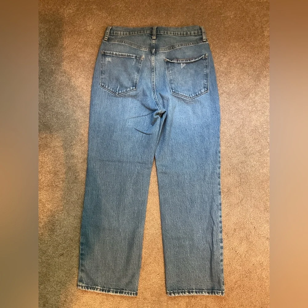 a.n.a Women's High Rise Distressed Blue Jeans